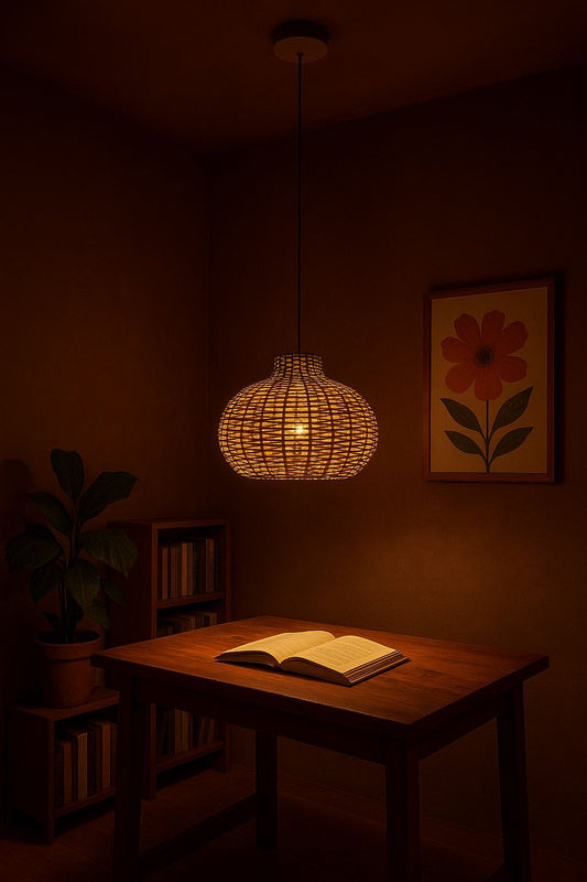Wicker Lamp: Ember