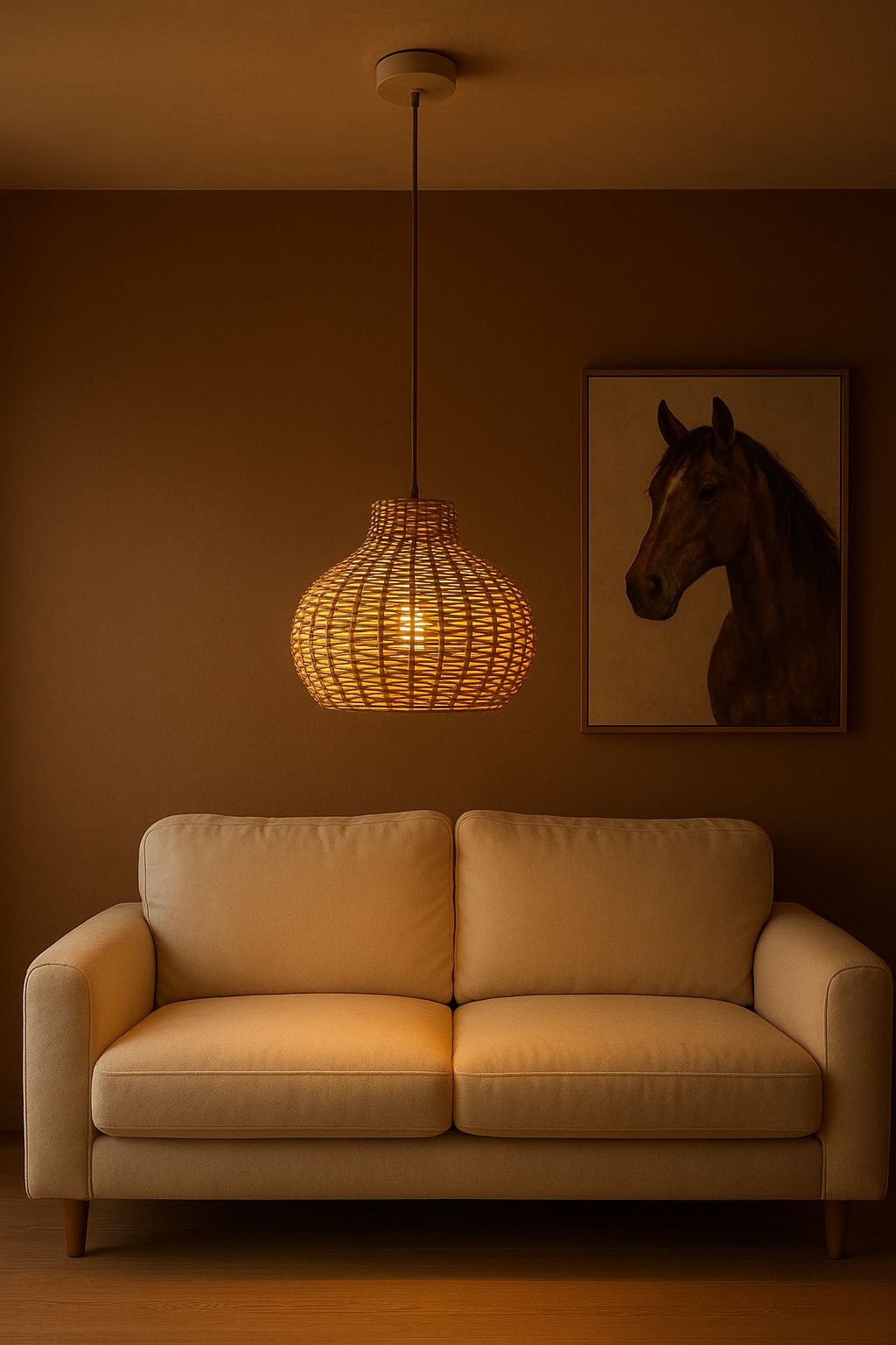Wicker Lamp: Ember