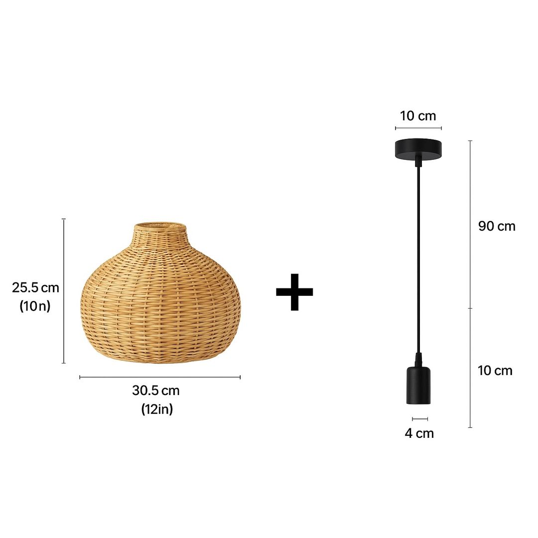 Wicker Lamp: Ember