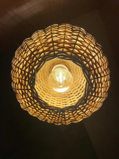 Wicker Lamp: Orb